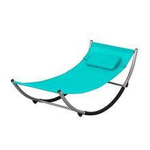 SoBuy Dondolo da Giardino Lettino Prendisole per Bambini, Blu,con poggiatesta,KMB04-B