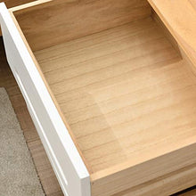 H-CAR Comodino Mobili per Camera da Letto Comodino in Legno massello, Comodino Comodino Design a Doppio cassetto