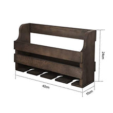 OROPY Portabottiglie a Parete e Supporto in Vetro, Scaffale di Esposizione di stoccaggio del Vino in Legno Rustic, per Arredamento Cucina, Sala da Pranzo, Bar, casa e Cucina, Completamente assemblato