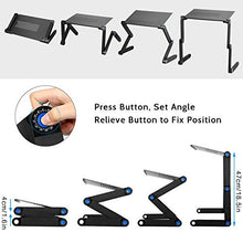 Mbuynow Supporto Alluminio Notebook Tavolino PC Pieghevole Notebook Computer Supporto per PC Portatile da Letto, Divano, Scrivania
