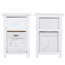 Comodino in legno, comodino, divano-tavolino da casa per ufficio(white)