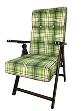 Poltrona Molisana, in Legno, Sdraio Reclinabile in 4 Posizioni, Alta Qualità, 100% MADE IN ITALY (Verde T)