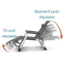 YVX Outdoor Patio Chairs Patio Lounge Chair Backrest 5 Tilt Reclining Chair Adjustable with Removable headrest Deck Deck Deck Max.200kg