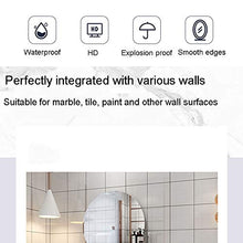 Specchio Rotondo, Specchio Bagno con Mensole, Specchio da Doccia/Impermeabile A Prova di Esplosione (50 cm/60 cm)