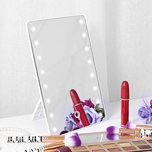 BGDR Specchio per Il Trucco, Specchio per Il Trucco del Touch Screen Specchio cosmetico Illuminato da Tavolo dimmerabile da 16 LED