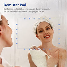 Meykoers Specchio Bagno LED 80 x 60 cm con Interruttore tattile + Anti-appannamento + Orologio Digitale, bianco freddo 6500K