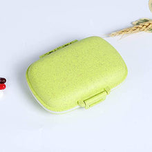 BANGSUN - Mini organizer portatile in plastica per pillole con paglia di grano