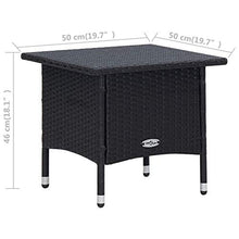 Tidyard Set Divani da Giardino 3 pz con Cuscini in Polyrattan Nero,Set Divano da Giardino,Divano da Giardino,per Giardini, Cortili, Terrazze
