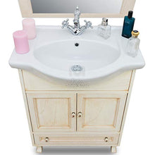 Shop Chic Arredo bagno decapè avorio con lavabo da 75 cm ante e cassetti