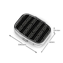 Scatola quadrata per pillole medicinali Mudcloth Fashion Pill Organizer da viaggio per pillole integratori vitamine