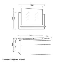 Home Deluxe - Set di mobili da bagno – Wangerooge nero – Medium – con lavabo e accessori completi – Larghezza lavandino: ca. 60 cm | Set di mobili da bagno