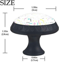 Memphis Pattern Design colorato Pomelli per Porta Set di 4 Pomelli per Mobili Manopole per Cassetti Cucina Armadio Vetro