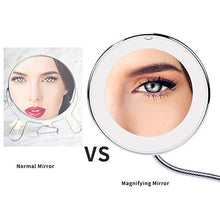 BD.Y Specchi per Trucco Specchio Pieghevole a LED a 360 Gradi 10X Rotante My Mirror Flessibile Specchio ingranditore a Specchio