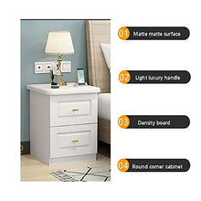 FEANG Comodino Mini Semplice Moderno Ultra-Stretto da 20 cm Largo Piccolo Piccolo per Camera da Letto Comodino Cabinet di stoccaggio (Bianco)