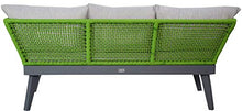 Jet-line - Divano da giardino "Cuba" Rope Design avvolgente in corda verde per esterni