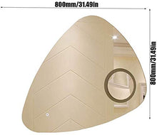 DIELUNY Specchio da toeletta Specchio per Il Trucco, Lampada a LED Intelligente Specchio da Bagno per Montaggio a Parete Interruttore sensore tattile Specchio cosmetico Specchio di Bellezza