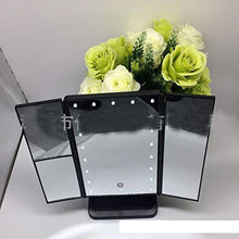 Specchio per Il Trucco, Specchio per Il Trucco con Luci Specchio per Il Trucco Illuminato, Specchio per Il Trucco A Tre Ante con 22 Luci A LED E Ingrandimento 2X / 3X1X, Oscuramento del Touch Screen