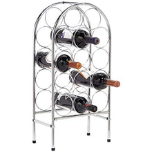 Amazon Basics - Portabottiglie di vino cromato, design ricurvo, per 14 bottiglie