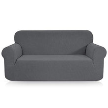 TOPOWN Copridivano Elasticizzato, Jacquard Copridivano Antiscivolo, Copertura per Divano, Lavabile Coprisofà Divano Protezione per Divano (3 Posto, Grigio)