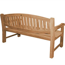 Bergamo - Panchina da parcheggio XXL, in legno massiccio di teak, extra forte