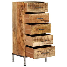mewmewcat Cassettiera 45x35x106 cm in Legno Massello di Mango