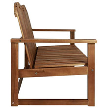 vidaXL Legno Massello di Acacia Panchina da Giardino 2 Posti Panca da Esterno