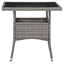 FAMIROSA Set Mobili da Pranzo da Giardino 5 pz Grigio Polyrattan Acacia-8325