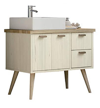 Mobiletto da bagno Hydra Pinie Nb. con lavabo in ceramica e specchio