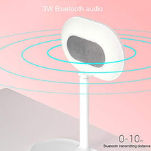 Specchio LED 10 W Ricarica Wireless Lente d'Ingrandimento 5X Luminosità a 6 Livelli Touch Dimming 3W Audio Connessione Bluetooth Angolo Regolabile di 180 °
