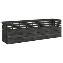 vidaXL Divano da Giardino 4 Posti su Pallet Grigio Scuro Massello Pino