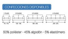 Martina Home - Copertura elastica per divano 2 posti, modello TUNEZ, colore NERO, Misura da 120 a 190 cm