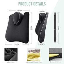Tusscle V Cresciuto Cuscino Lombare Auto，Cuscino Lombare per Sedia Ufficio, Memory Foam Supporti lombari (Cuscino Lombare V Cresciuto)
