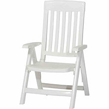 Sieger Palma Poltrona Pieghevole con Struttura in plastica, Colore: Bianco