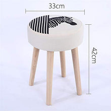 EXCLVEA Sedile per Trucco per Camera da Letto Vanity Makeup Dressing Sgabello Imbottito Banco con Gambe Rubberwood for Camera dell'Assemblea Facile (Colore, Dimensione : 33x42cm)