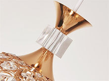 TRADE® Luce pendente D'oro Globo Lampadario con K9 Crystal Regolabile Cordone Sala da Pranzo Illuminazione