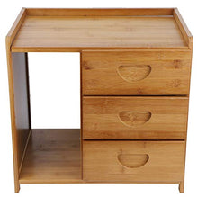 DFGH Tavolo da Camera da Letto, Comodino Moderno Tavolini da Comodino in bambù Mini con 3 Cassetti Accessorio Camera da Letto