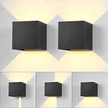 ENCOFT 2pcs 12W Applique da Esterno Interno COB LED Moderno, Lampada da Parete Esterno a Luce Bianco Caldo 3000K, Angolo Su e Giù Regolabile, IP65 Impermeabile AC85-265V Nero