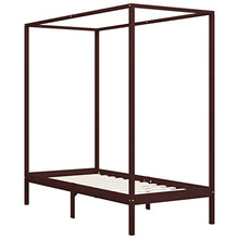 SKM Giroletto a Baldacchino Marrone Scuro Massello Pino 100x200 cm