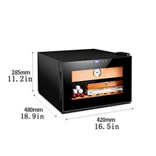 BLLXMX Humidor Armadio, Frigorifero Rivestito in Legno di Cedro con Accessori per Sigari per Vino E Sigari, Controllo della Temperatura da 11 A 18 Gradi