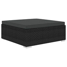 Festnight Set Divani da Giardino in Polyrattan, Set di Mobili da Giardino, Set Divano Esterno con Cuscini Nero 10 pz