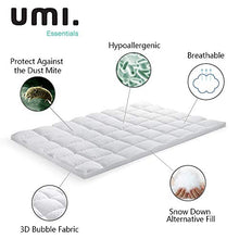 Amazon Brand - Umi 3D Coprimaterasso Imbottito,Coprimaterasso in Microfibra di Poliestere,Morbidezza,antiallergico - 160x200cm