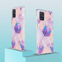 Custodia in TPU (IMD marmore) per Samsung Galaxy A71/A715, colore viola