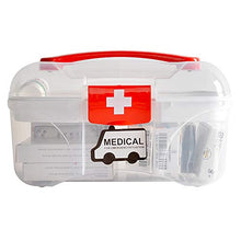 MYHZH First Aid Kit Box, Storage Box Organizzatore 2 Strati con Storage Case Kit Compartimenti Famiglia di Emergenza