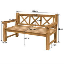 Panchina da giardino XXL in legno massiccio di teak