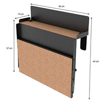 LEVIRA Tavolo Pieghevole da Balcone ForFun, 48 x 35 x 29 - Nero