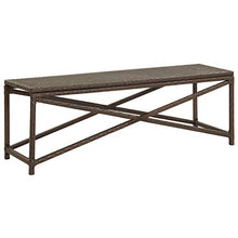 FAMIROSA Panchina da Giardino 120 cm in Polyrattan Marrone