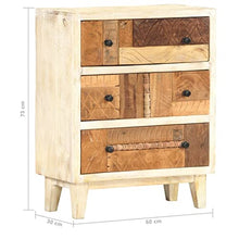 vidaXL Credenza 60x30x75 cm in Legno Massello di Recupero
