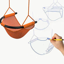 Wtbew-u Ascensori Esterni Altalena Sicura per Bambini, Adatta per Interni, Esterni, Parco Giochi, Giardino-Arancio Agitare per Giocare