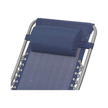 Sdraio reclinabile denim con braccioli, in acciaio Denim