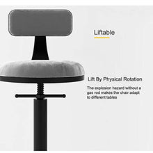 NBXLHAO Sgabello Alto, Poltrona Elevabile Manuale, Flanella/Cuscino, 65-80 Cm, Sedia Gambe Oro/Nero, per Salone di Bellezza, Cucina, Camera da Letto,Backrest-B